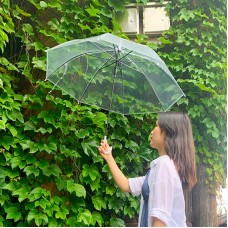 feherlo Transparent Umbrella - Clear Dome Umbrella with Sturdy Frame, Windproof & Waterproof Design for Maximum Visibility and Protection in Rain